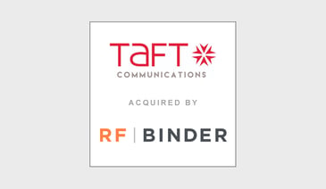 Taft Communications partnered with TobinLeff to sell their business to RF|Binder. Learn more about selling a business on the TobinLeff website.