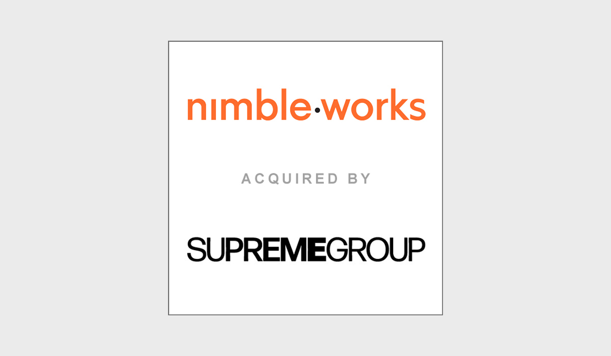 TobinLeff worked as the M&A advisory firm to help sell the business Nimble Works to Supreme Group, which specializes in a variety of marketing and communications fields across the healthcare and life sciences spectrum.